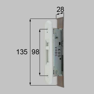 LIXIL/TOSTEM製玄関引戸用召合錠・内錠 召合せ内錠セット L1Y52【リクシル】【トステム】 2枚目