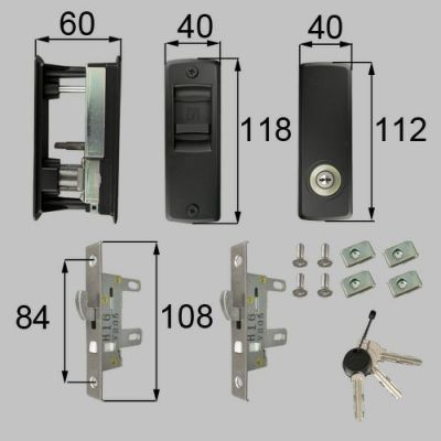LIXIL/TOSTEM製玄関引戸用引手錠 戸先内外錠セット DAAZH18【リクシル】【トステム】 2枚目