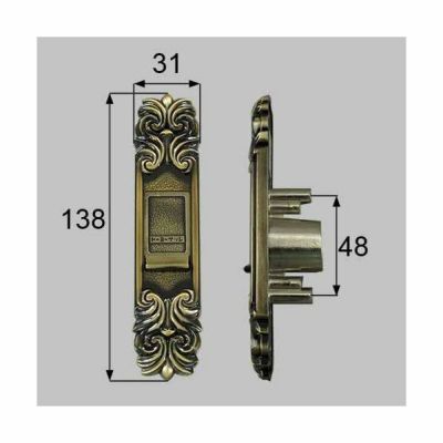 LIXIL/TOSTEM製玄関引戸用召合錠 召合せ内外錠 外化粧板（表カバー） AZWB502【リクシル】【トステム】
