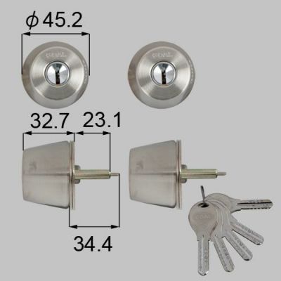 LIXIL/TOSTEM製玄関ドア用ドア錠セット（GOAL D9シリンダー） DCZZ1310