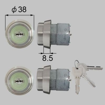 LIXIL/TOSTEM製玄関ドア用ドア錠セット（MIWA URシリンダー） N2EZ0021【リクシル】【トステム】