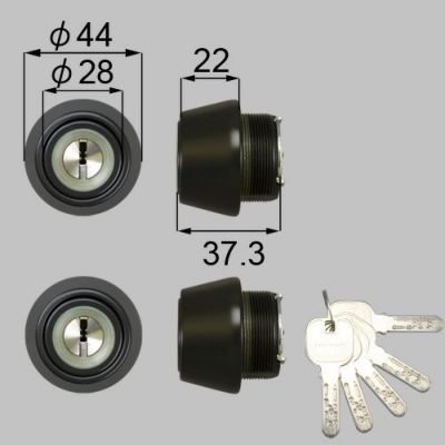 LIXIL/TOSTEM製玄関ドア用JNシリンダー DCZZ1087【リクシル】【トステム】 2枚目