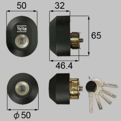 LIXIL/TOSTEM製玄関ドア用ドア錠セット（ユーシン Wシリンダー） Z-2A3-DCTC【リクシル】【トステム】