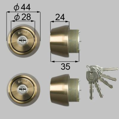 LIXIL/TOSTEM製玄関ドア用ドア錠セット（MIWA URシリンダー） DCZZ0048【リクシル】【トステム】