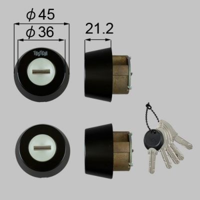 LIXIL/TOSTEM製玄関ドア用ドア錠セット（MIWA DNシリンダー） Z-1A1