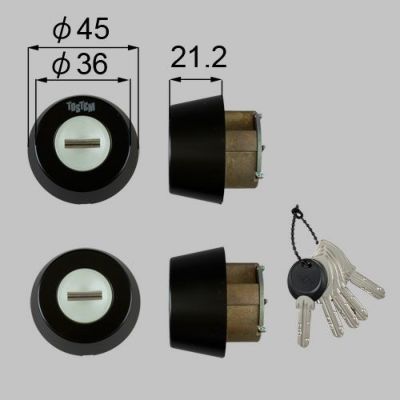 LIXIL/TOSTEM製玄関ドア用ドア錠セット（MIWA DNシリンダー） Z-1A3-DHYD【リクシル】【トステム】