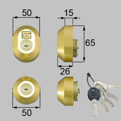 LIXIL/TOSTEM製玄関ドア用ドア錠セット（MIWA DNシリンダー）楕円 DDZZ3016【リクシル】【トステム】 2枚目