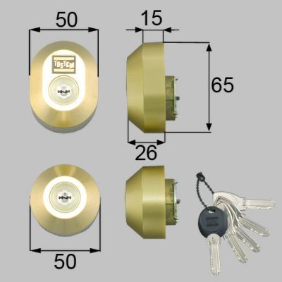 LIXIL/TOSTEM製玄関ドア用ドア錠セット（MIWA DNシリンダー）楕円 DDZZ3003【リクシル】【トステム】