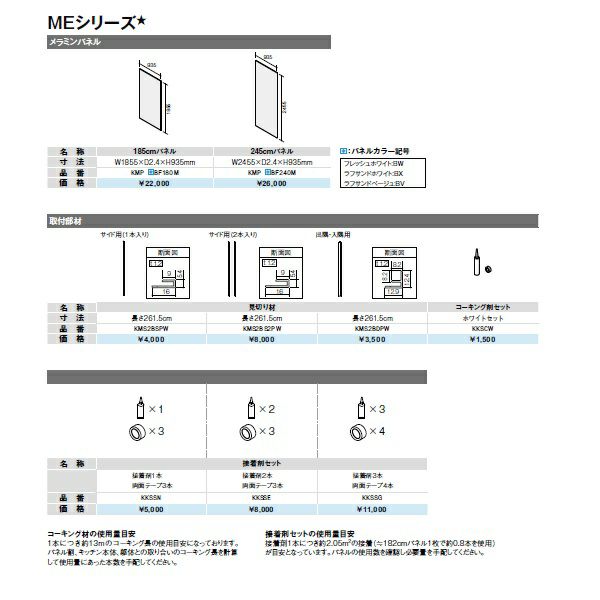 キッチンパネル/ME/サンウォーレシリーズ対応 接着剤セット(接着剤3本/両面テープ4本) KKSSG リクシル/サンウエーブ【キッチン】【パネル 】【壁】【DIY】【キッチンパネル】【LIXIL】【sunwave】 | リフォームおたすけDIY