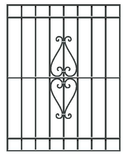 鋳物面格子 スパニッシュ型 06009 W810×H1096mm 壁付 LIXIL/TOSTEM リクシル/トステム 窓サッシ アルミ面格子 デザイン格子 おしゃれ 後付け リフォーム DIY