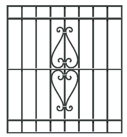 鋳物面格子 スパニッシュ型 06007 W810×H896mm 壁付 LIXIL/TOSTEM リクシル/トステム 窓サッシ アルミ面格子 デザイン格子 おしゃれ 後付け リフォーム DIY