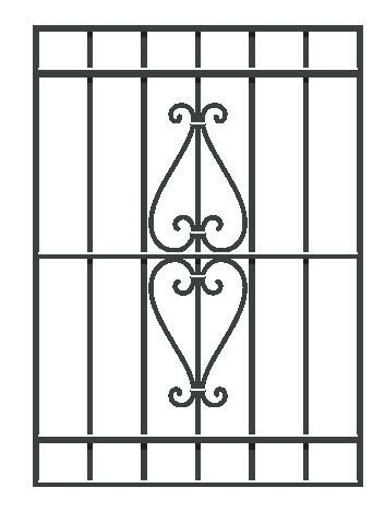 鋳物面格子 スパニッシュ型 03607 W640×H896mm 壁付 LIXIL/TOSTEM リクシル/トステム 窓サッシ アルミ面格子 デザイン格子 おしゃれ 後付け リフォーム DIY